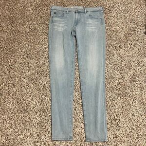 AG Knit Luxe Denim‎ The Legging Ankle Super Skinny Light Wash Stretch Jeans